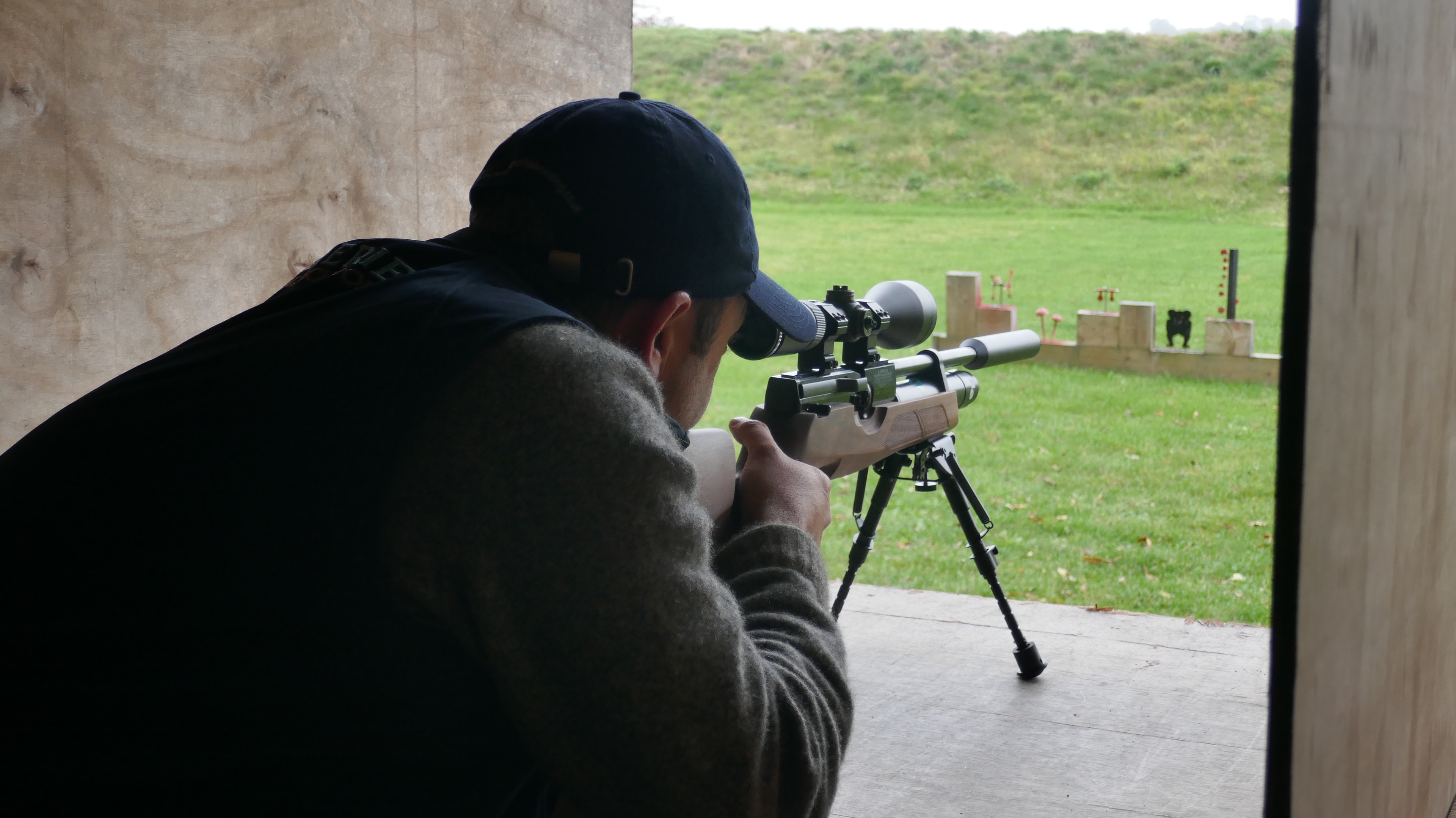 Air Rifle Range With Reflex Targets At Honesberie Shooting School